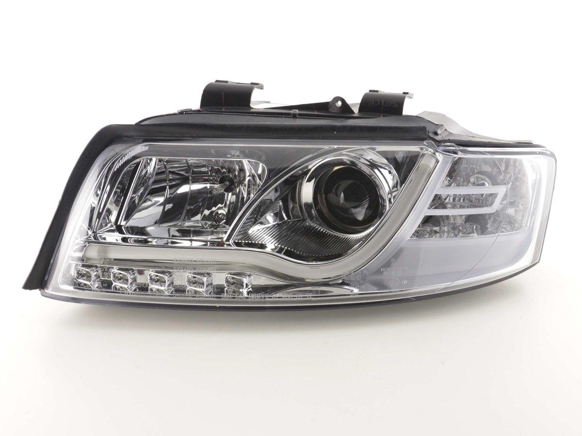 Scheinwerfer Set Daylight LED Tagfahrlicht Audi A4 Typ 8E 01-04 chrom Scheinwerfer Set Daylight LED Tagfahrlicht Audi A4 Typ 8E 01-04 chrom